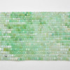 Grade A Natural Australian Chrysoprase Semi-Precious Gemstone FACETED Rondelle Spacer Beads - 4mm x 2.5 - 3mm -  15" strand