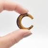 Natural Tiger Eye Semi-precious Gemstone Thin Crescent Moon - 2.6cm - 1 count