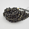 Grade A Natural Golden Sheen Obsidian Semi-precious Gemstone Double Tip FACETED Round Beads - 7mm x 8mm - 15" strand