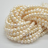 Large Hole (2mm) Beads - Freshwater Near Round Pearl Beads - 8mm - 9mm