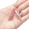 Water Agate Semi-precious Gemstone Irregular Drop Earring / Beads - 4.5cm x 1.2cm - 1 pair