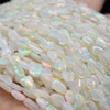 Natural Ethiopian Welo Opal Semi-precious (White) Gemstone Pebble Nugget Beads - 5mm - 8mm - 18" strand