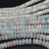 Natural Ethiopian Welo Opal Graduated Semi-precious Gemstone Smooth Rondelle Spacer Beads - 5mm - 9mm - 16.5" strand