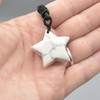 Natural White Howlite Semi-precious Gemstone Star Pendant - 3cm - 1 count