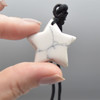 Natural White Howlite Semi-precious Gemstone Star Pendant - 3cm - 1 count