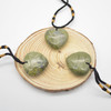 Natural Jade Heart Semi-precious Gemstone Pendant - 3cm - 3.5cm