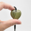 Natural Jade Heart Semi-precious Gemstone Pendant - 3cm - 3.5cm