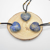 Natural Lapis Lazuli Heart Semi-precious Gemstone Pendant - 3cm