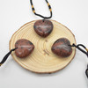 Natural Mahogany Obsidian Heart Semi-precious Gemstone Pendant - 2.5cm - 3cm