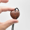 Natural Mahogany Obsidian Heart Semi-precious Gemstone Pendant - 2.5cm - 3cm