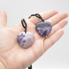 Natural Phosphosiderite Heart Semi-precious Gemstone Pendant - 3cm