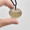 Natural Smoky Quartz Heart Semi-precious Gemstone Pendant - 3cm - 3.5cm