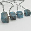 Natural Apatite Cube Semi-precious Gemstone Pendant - 2cm - 2.5cm