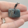 Natural Apatite Cube Semi-precious Gemstone Pendant - 2cm - 2.5cm