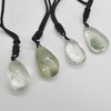 Natural Green Phantom Quartz Tear Drop Semi-precious Gemstone Pendant - 2 - 3cm