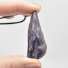 Natural Chevron Amethyst Semi-precious Gemstone Freeform Pendant - 4cm - 4.5cm