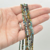 High Quality Mixed Gradient Shades Hubei Turquoise Semi-precious Gemstone Faceted Cube Beads - 2mm - 2.5mm - 15" strand