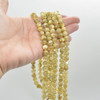 High Quality Grade A Natural Yellow Lepidolite Semi-precious Gemstone Round Beads - 8mm - 15" strand