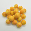 100% Wool Felt Balls - 2cm - 100 Count - Orange and Yellow Tie Dye Colours