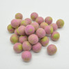 100% Wool Felt Balls - 2cm - 100 Count - Pink and Green Tie Dye Colours