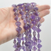 High Quality Grade A Amethyst Semi-precious Gemstone Four Leaf Clover Beads - 13mm - 15" strand
