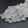 High Quality Grade A Clear Crystal Quartz Semi-precious Gemstone Four Leaf Clover Beads - 13mm - 15" strand