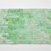 Mixed Gradient Shades Australian Chrysoprase Semi-Precious Gemstone FACETED Rondelle Spacer Beads - 3mm x 2mm - 15" strand