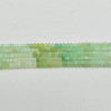 Mixed Gradient Shades Australian Chrysoprase Semi-Precious Gemstone FACETED Rondelle Spacer Beads - 3mm x 2mm - 15" strand