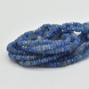 Natural Mixed Kyanite Semi-Precious Gemstone FACETED Rondelle Spacer Beads - 4mm x 1.5mm - 2mm - 15" strand