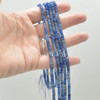 Natural Mixed Kyanite Semi-Precious Gemstone FACETED Rondelle Spacer Beads - 4mm x 1.5mm - 2mm - 15" strand