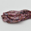 Natural Mixed Red Spinel Semi-Precious Gemstone FACETED Rondelle Spacer Beads - 4mm x 2.5mm - 3mm - 15" strand