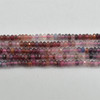 Natural Mixed Red Spinel Semi-Precious Gemstone FACETED Rondelle Spacer Beads - 4mm x 2.5mm - 3mm - 15" strand