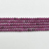 Ruby Semi-Precious Gemstone FACETED Rondelle Spacer Beads - 4mm x 2.5mm - 3mm - 15" strand