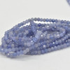 Natural Mixed Tanzanite Semi-Precious Gemstone FACETED Rondelle Spacer Beads - 4mm x 2.5mm - 3mm - 15" strand