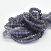 Natural Iolite Mixed Gradient Shades Semi-Precious Gemstone FACETED Round Beads - 3mm -  15" strand