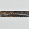 Natural Pietersite Mixed Shades Semi-Precious Gemstone FACETED Round Beads - 2mm -  15" strand