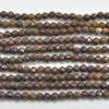 High Quality Grade A Natural Brown Opal Semi-Precious Gemstone FACETED Round Beads - 2mm, 3mm, 4mm - 15" strand