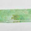 Natural Green Australian Chrysoprase Mixed Shades Semi-Precious Gemstone FACETED Round Beads - 2mm, 3mm -  15" strand