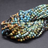 Natural Dark Hubei Turquoise Mixed Shades Semi-Precious Gemstone FACETED Round Beads - 2mm, 3mm & 4mm -  15" strand Natural Dark Hubei Turquoise Mixed Shades Semi-Precious Gemstone FACETED Round Beads - 2mm, 3mm & 4mm -  15" strand