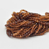 Natural Mixed Gradient Shades Orange Garnet Semi-Precious Gemstone FACETED Round Beads - 2mm, 2.5mm, 3mm & 4mm -  15" strand