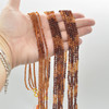 Natural Mixed Gradient Shades Orange Garnet Semi-Precious Gemstone FACETED Round Beads - 2mm, 2.5mm, 3mm & 4mm -  15" strand