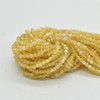 High Quality Grade A Natural Yellow Opal Semi-Precious Gemstone FACETED Round Beads - 2,3,4 and 6mm - 15" strand