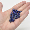 High Quality Grade A Natural Lapis Lazuli Semi-Precious Gemstone SINGLE Point Pendant Beads -  1.2cm, 1.5cm, 3cm - 1 or 5 count