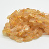 Raw Heat Treated Citrine Semi-precious Gemstone Nugget Beads - 17mm - 22mm x 10mm - 15mm - 15" strand