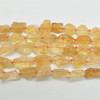 Raw Heat Treated Citrine Semi-precious Gemstone Nugget Beads - 17mm - 22mm x 10mm - 15mm - 15" strand