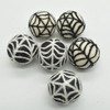 Felt Spider Web Balls - Ivory or Black - Halloween - 3.5cm - 6 Count