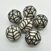 Felt Spider Web Balls - Ivory or Black - Halloween - 3.5cm - 6 Count