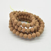 Rudraksha Seed Rondelle Wood Beads - 108 beads - Mala Prayer Beads - 7mm, 8mm, 9mm, 10mm, 11mm and 12mm sizes