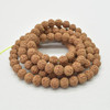 Rudraksha Seed Rondelle Wood Beads - 108 beads - Mala Prayer Beads - 7mm, 8mm, 9mm, 10mm, 11mm and 12mm sizes