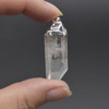 Natural Raw Brazil Lemurian Quartz Point Semi-precious Gemstone Pendant - 3.5cm - 4cm